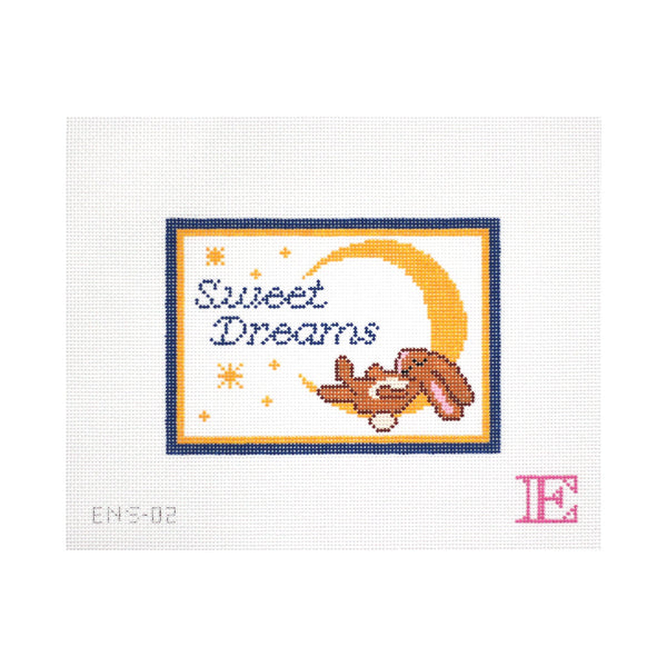 Dreamy Bunny Sign [Needlepoint Canvas and Kit] [Morgan Julia Designs]