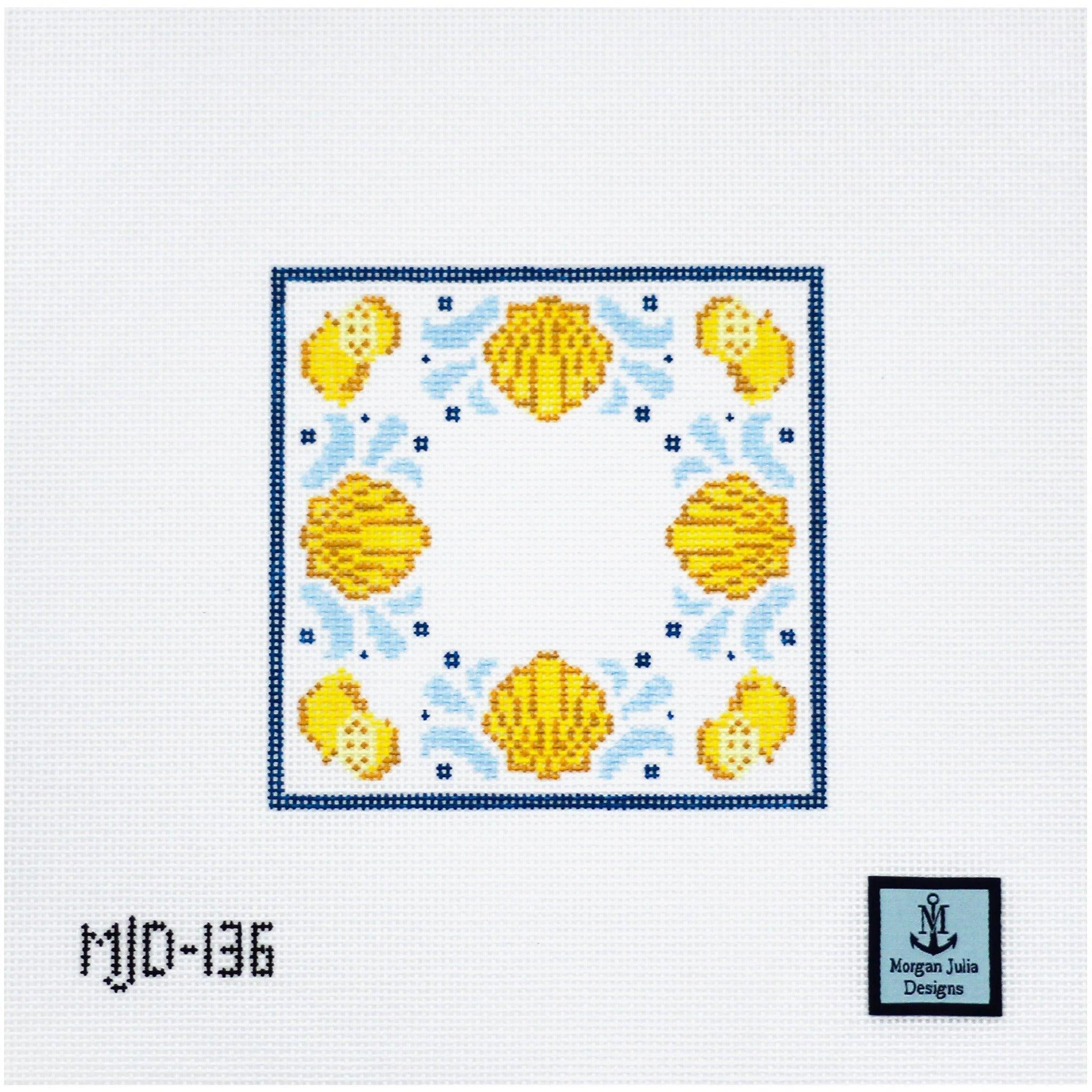 Lemon Cross Stitch Pattern  Lemon Needlepoint Kit with Canvas