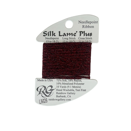 Silk Lame Plus: LM28 Burgundy