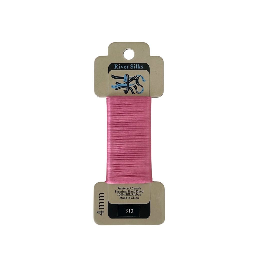 River Silks Ribbon 4mm - 313 Pink Carnation