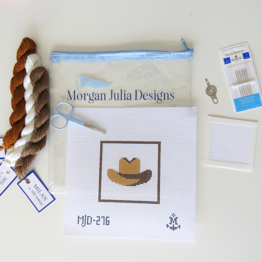 Cowboy Hat Beginner Needlepoint Kit