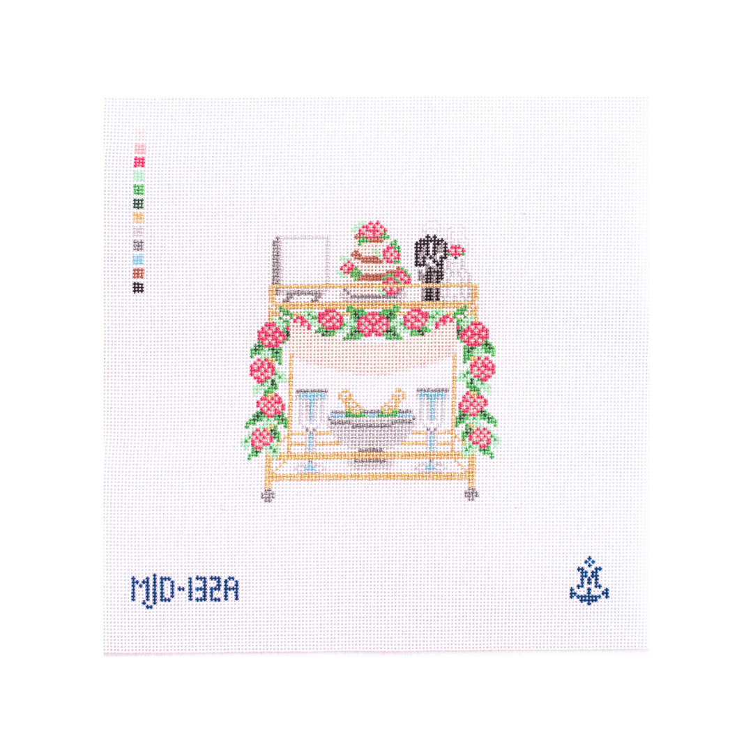 Wedding Bar Cart - Bride and Groom