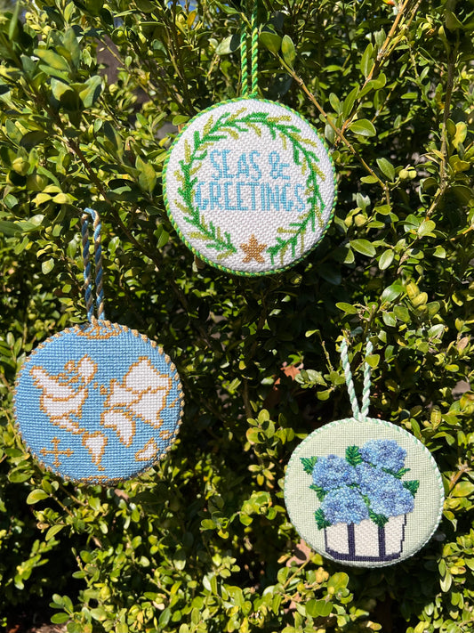 Sunday, 8/9 - Round Ornament Finishing Class with Nashville Needlepointer - Jersey City Studio