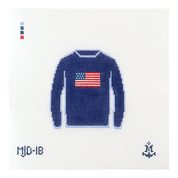 American Flag Sweater (Navy)