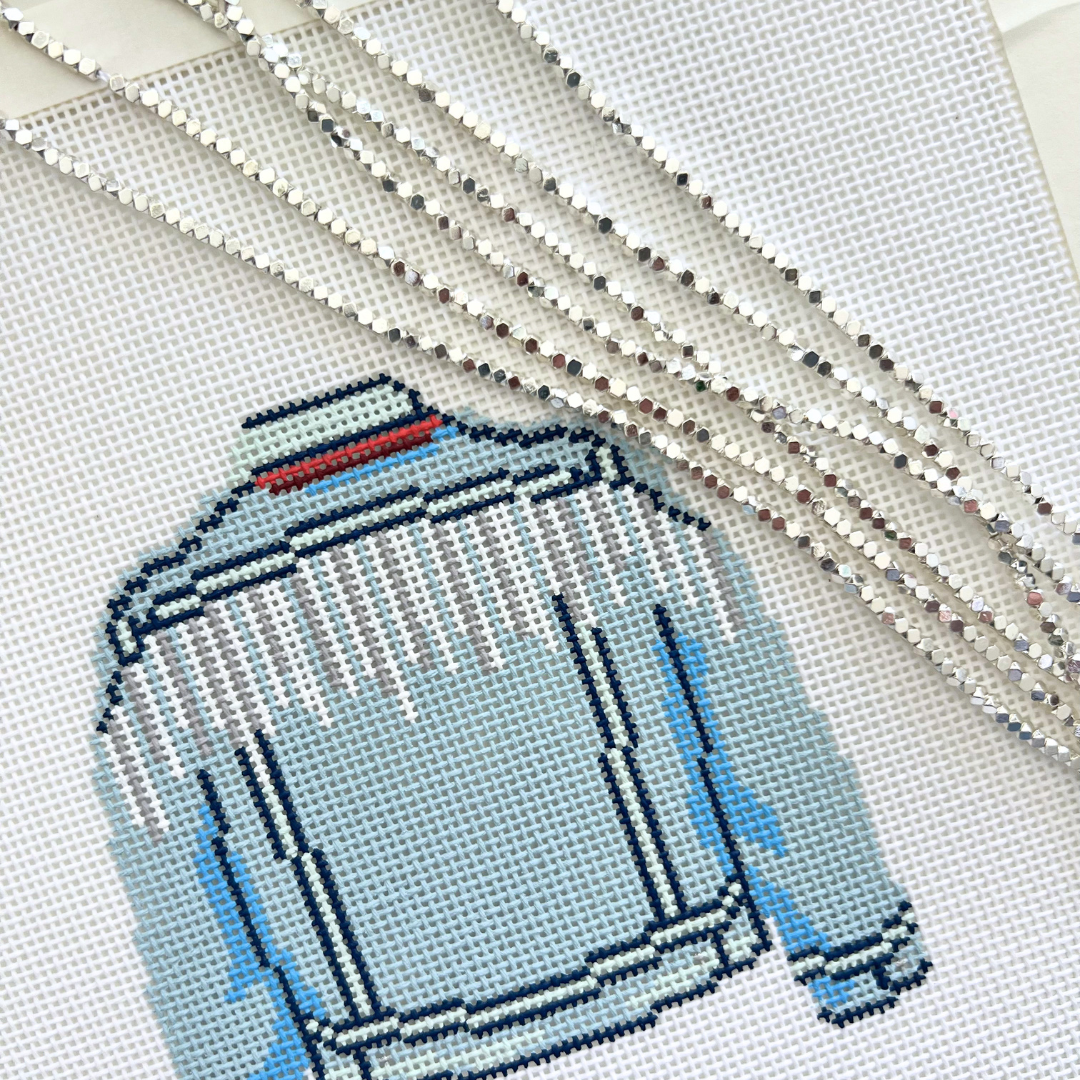 Disco Denim Jacket Fringe Beads