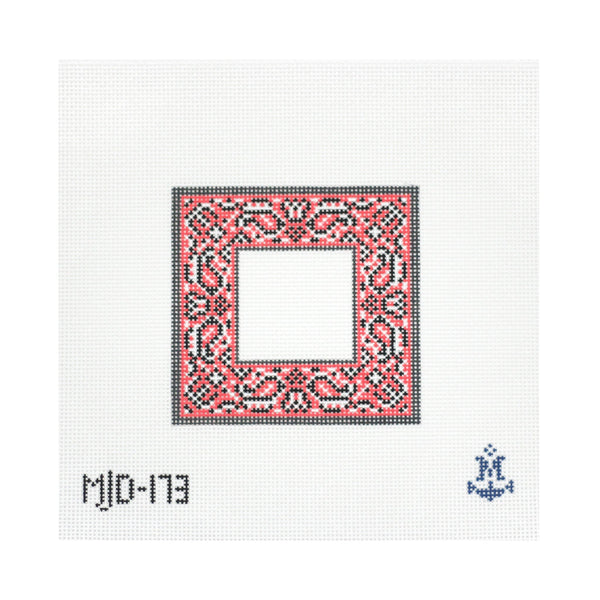 Bandana Print Coaster with PDF Monogram Chart