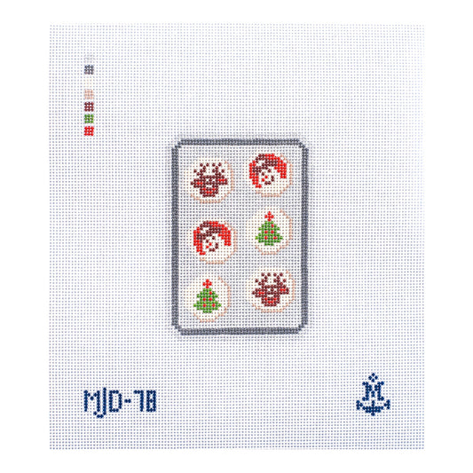 Christmas Slice and Bake Cookies [Needlepoint Canvas and Kit] [Morgan Julia Designs]