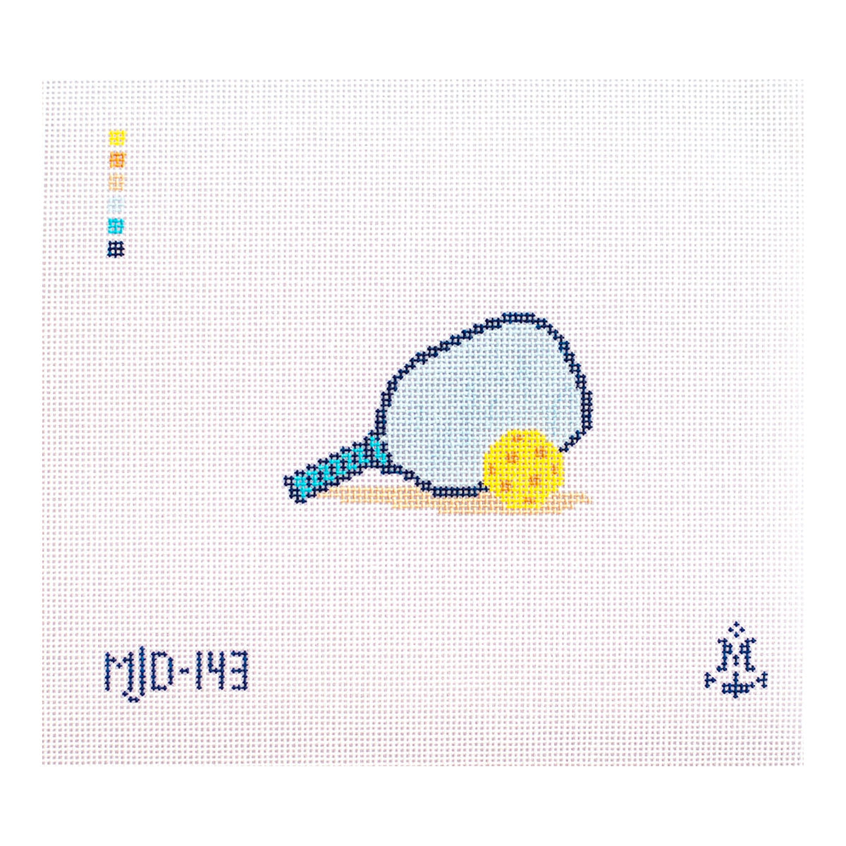 Blue Pickleball Paddle [Needlepoint Canvas and Kit] [Morgan Julia Designs]