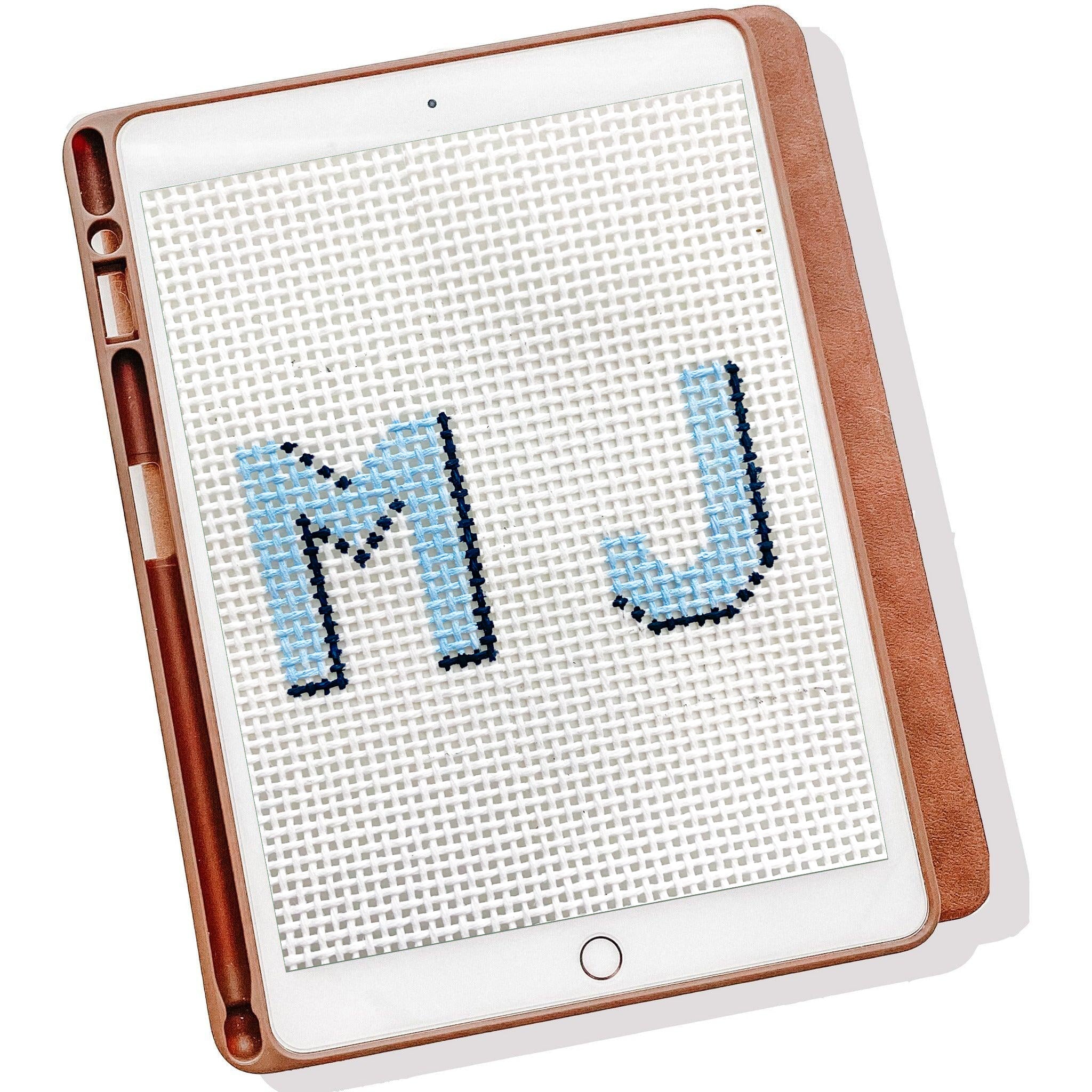 Block Letter Needlepoint Chart Digital Download Julia Designs