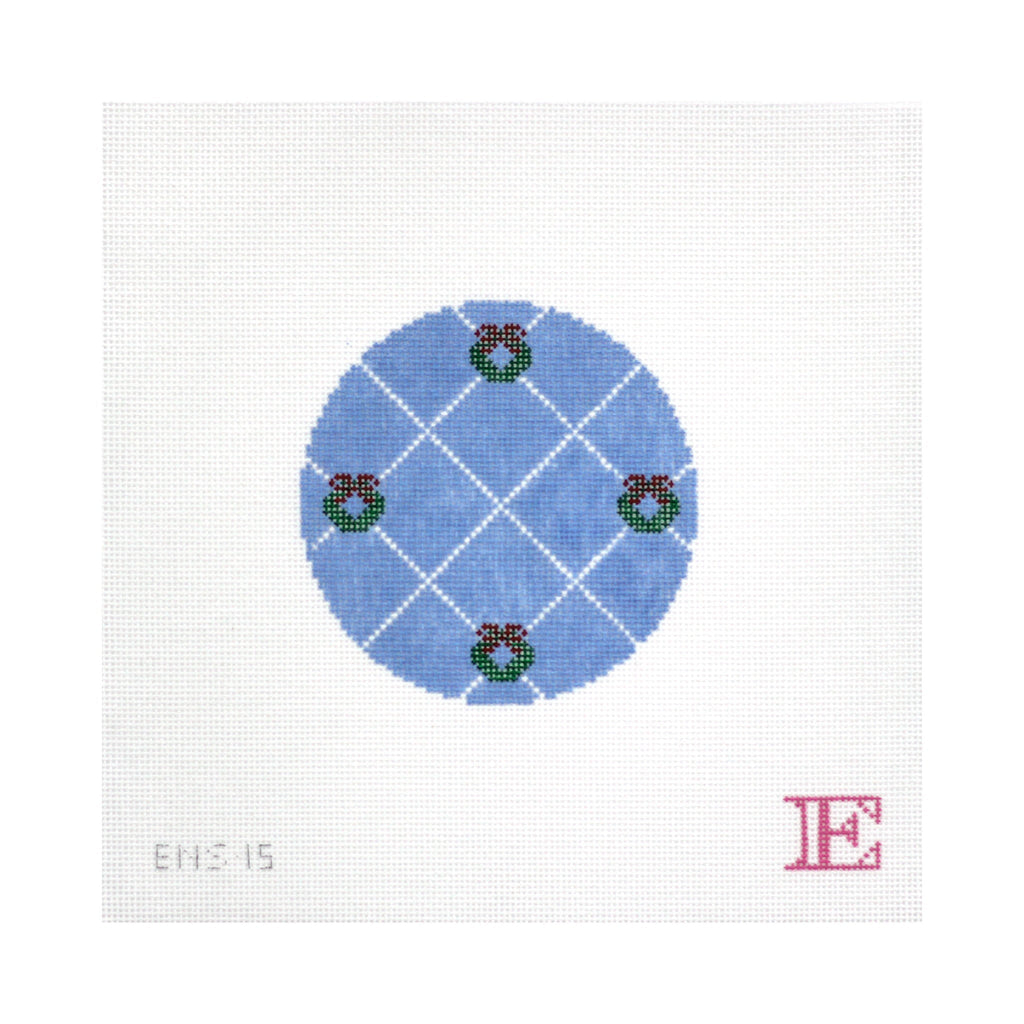 Blue Bough Round [Needlepoint Canvas and Kit] [Morgan Julia Designs]