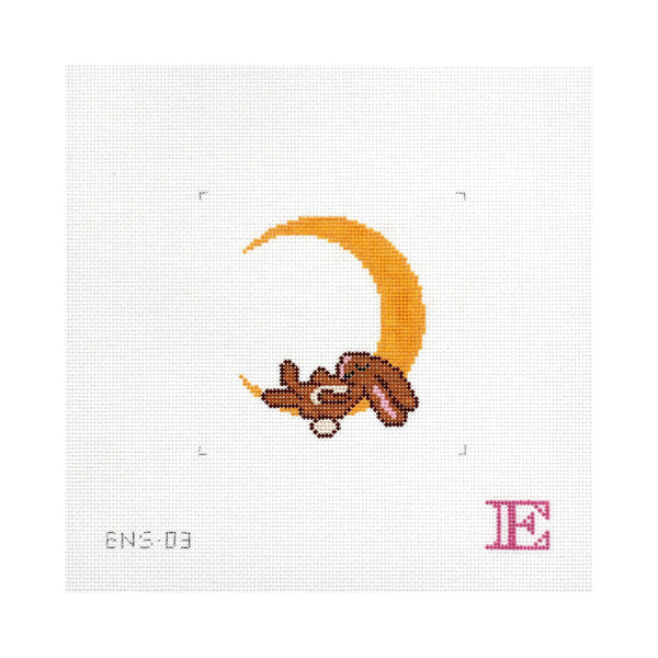 Bunny Lunar Lullaby with Alphabet Chart [Needlepoint Canvas and Kit] [Morgan Julia Designs]