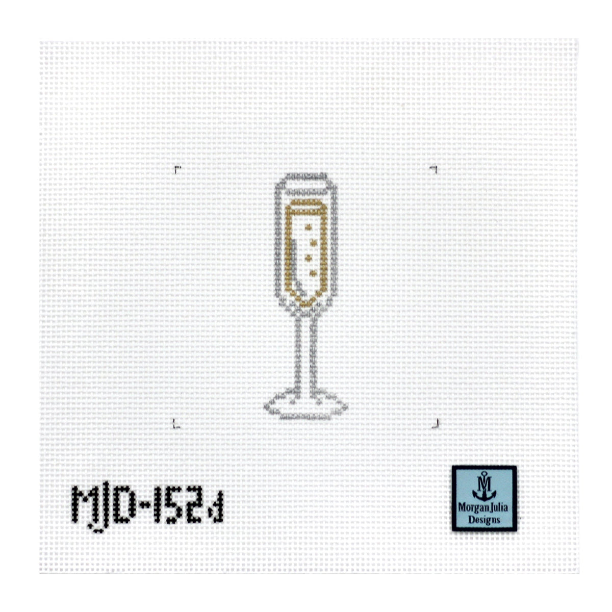 Champagne Silhouette [Needlepoint Canvas and Kit] [Morgan Julia Designs]