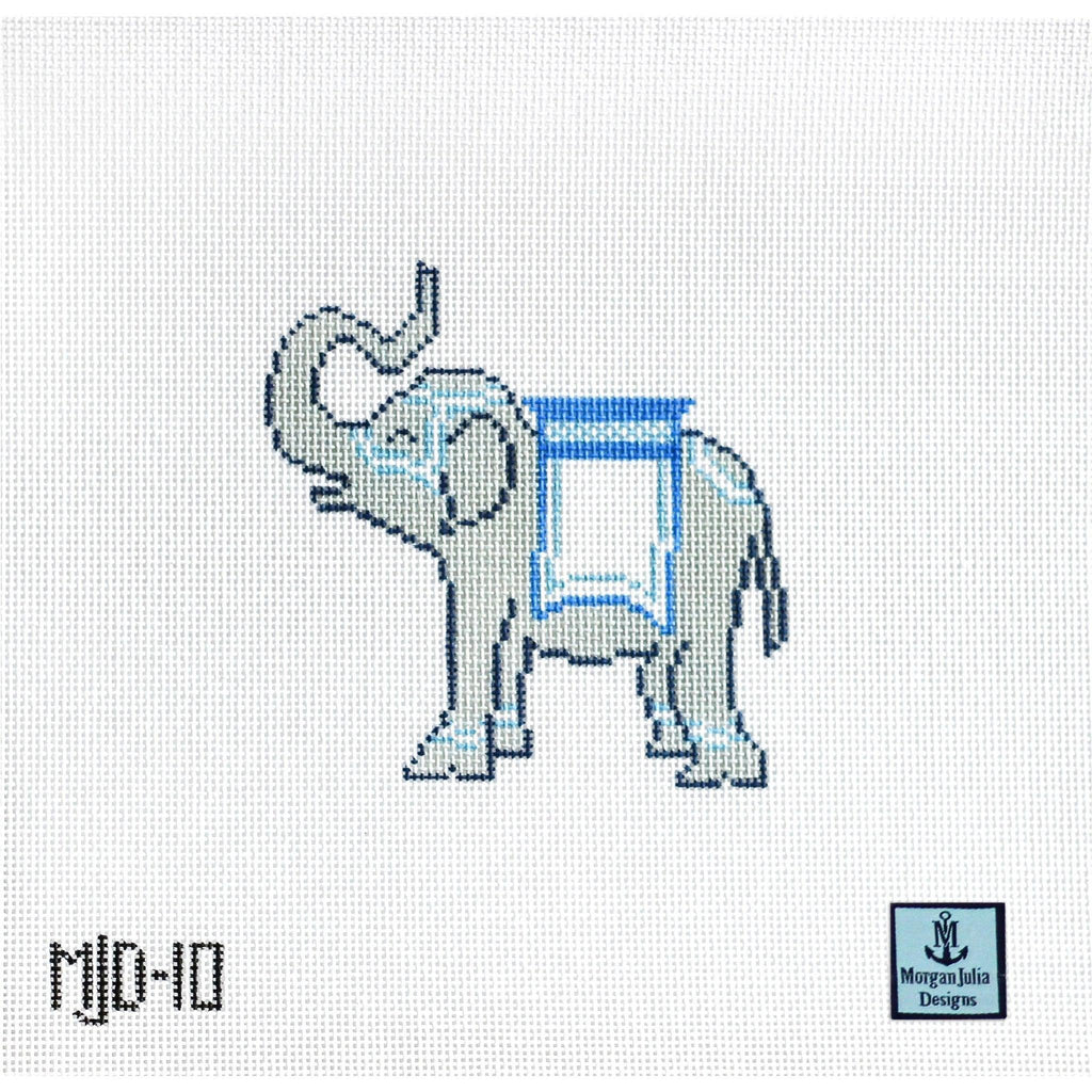 Elephant Ornament [Needlepoint Canvas and Kit] [Morgan Julia Designs]