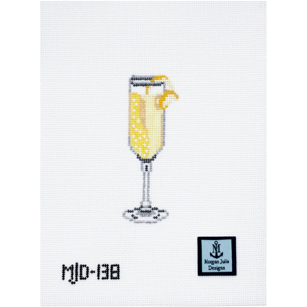 French 75 Cocktail [Needlepoint Canvas and Kit] [Morgan Julia Designs]