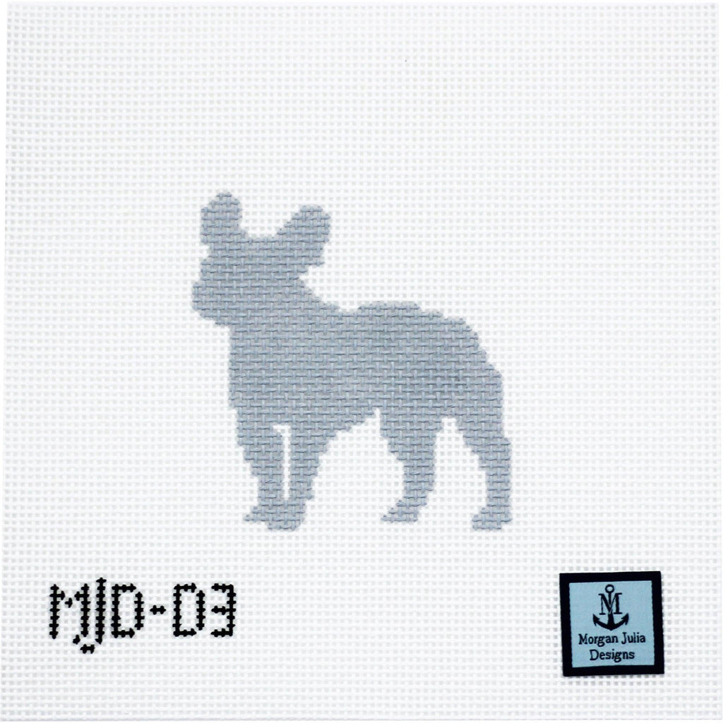 French Bulldog Silhouette [Needlepoint Canvas and Kit] [Morgan Julia Designs]