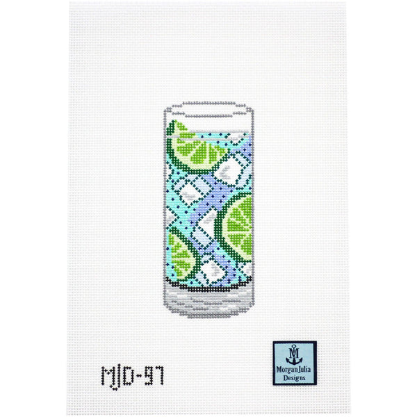 Gin & Tonic Cocktail [Needlepoint Canvas and Kit] [Morgan Julia Designs]