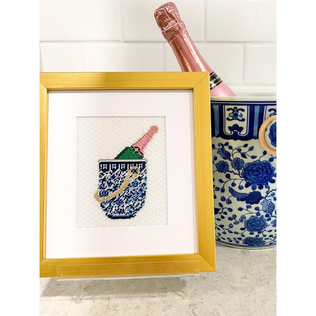 Ginger Jar Champagne Bucket with Stitch Guide [Needlepoint Canvas and Kit] [Morgan Julia Designs]