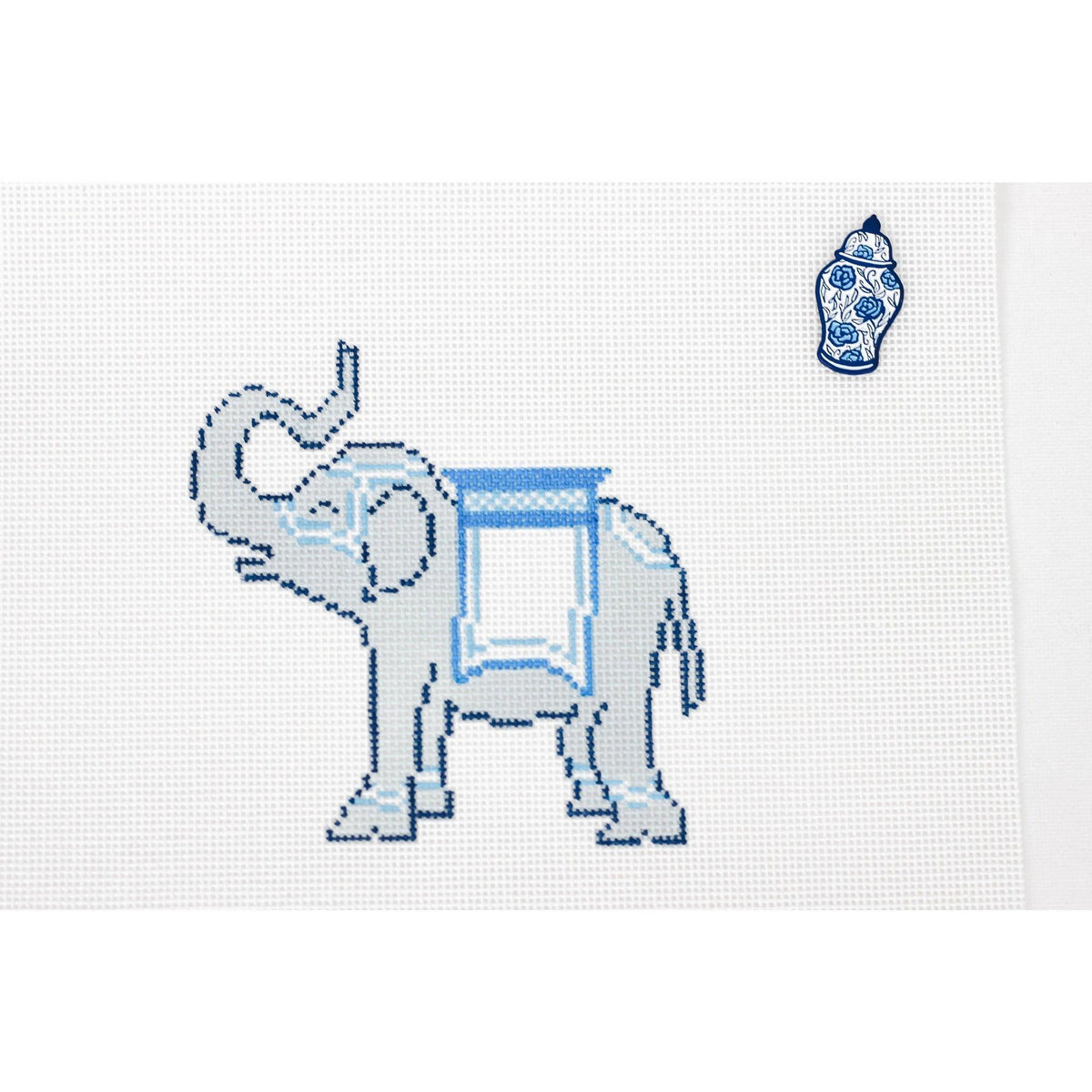 Ginger Jar Needle Minder [Needlepoint Canvas and Kit] [Morgan Julia Designs]