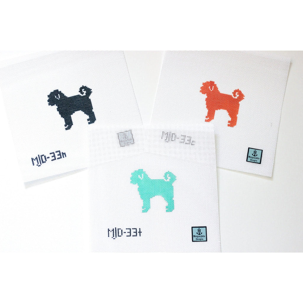 Goldendoodle Silhouette Needlepoint Canvas [Needlepoint Canvas and Kit] [Morgan Julia Designs]