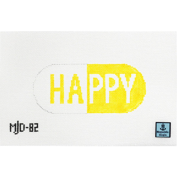 Happy Pill [Needlepoint Canvas and Kit] [Morgan Julia Designs]