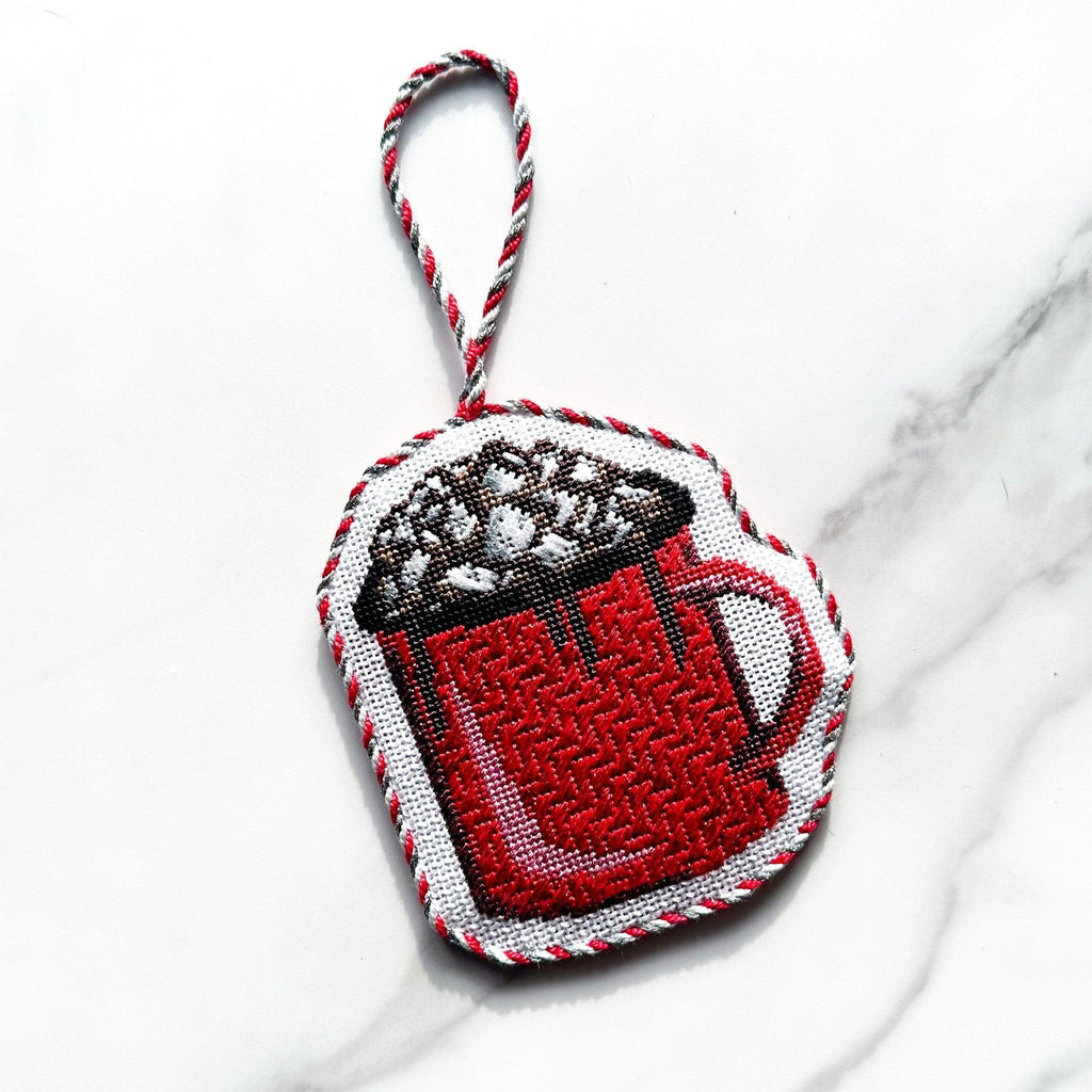 Hot Chocolate with Stitch Guide [Needlepoint Canvas and Kit] [Morgan Julia Designs]