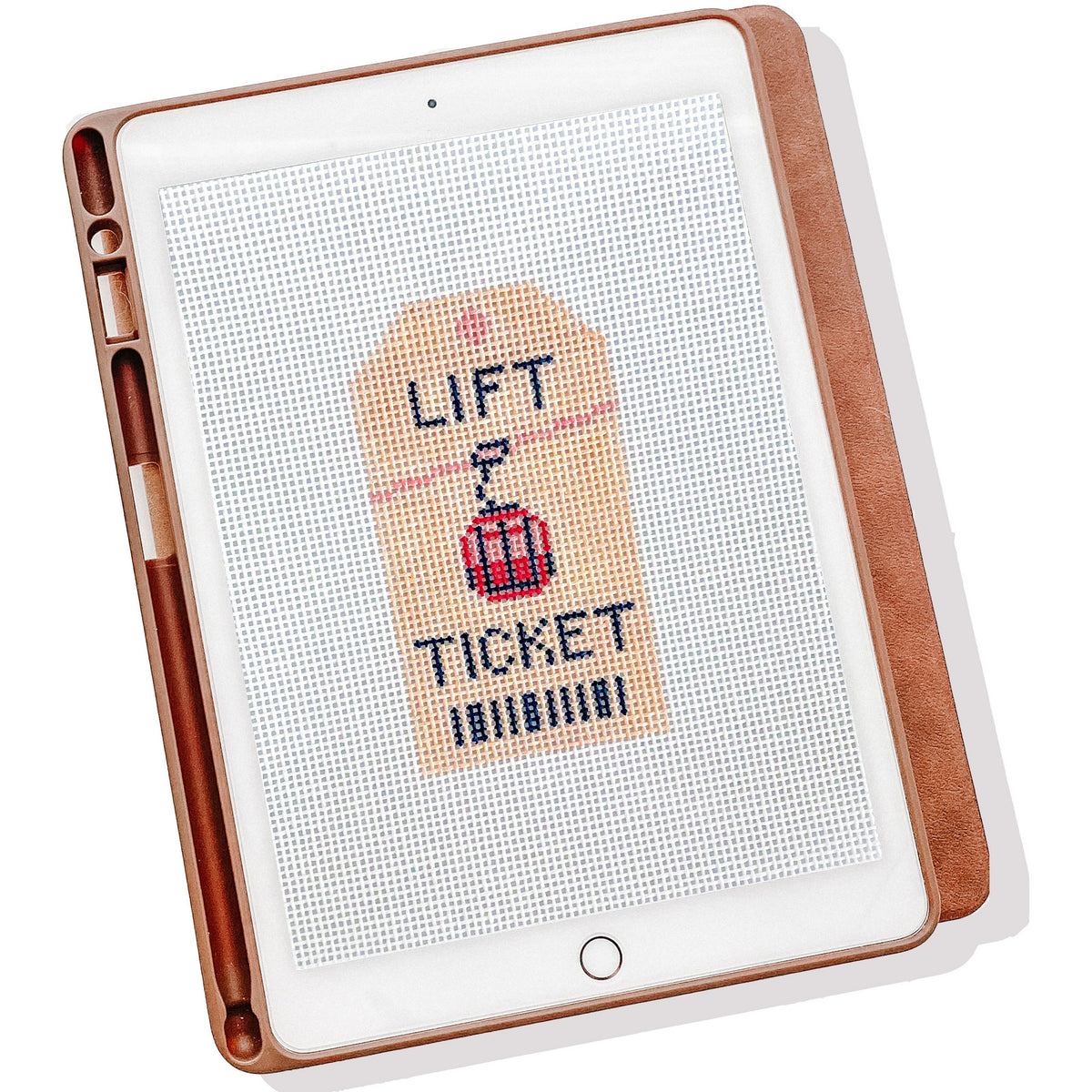 Lift Ticket Digital Chart - Charts for Charity 2022 [Needlepoint Canvas and Kit] [Morgan Julia Designs]