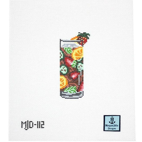London Tennis Competition Cocktail [Needlepoint Canvas and Kit] [Morgan Julia Designs]