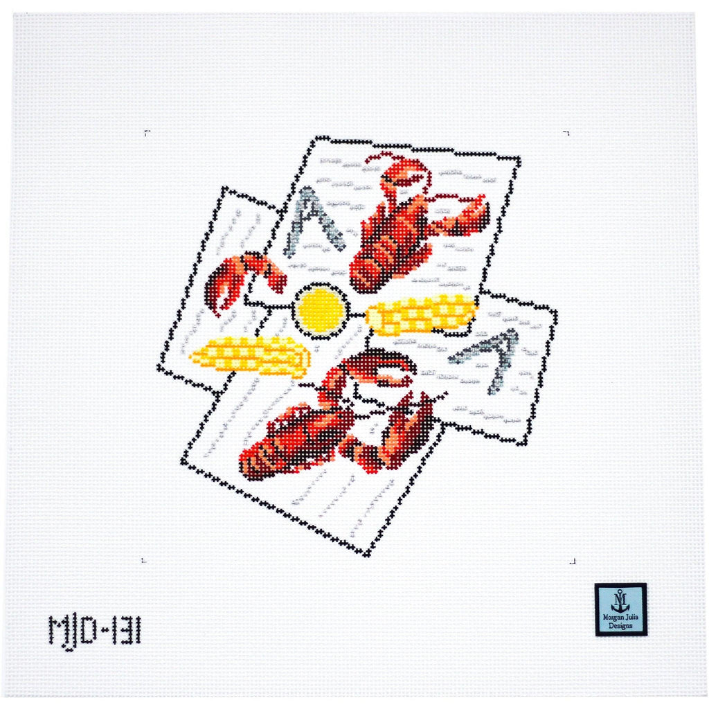 Maine Lobster Night [Needlepoint Canvas and Kit] [Morgan Julia Designs]