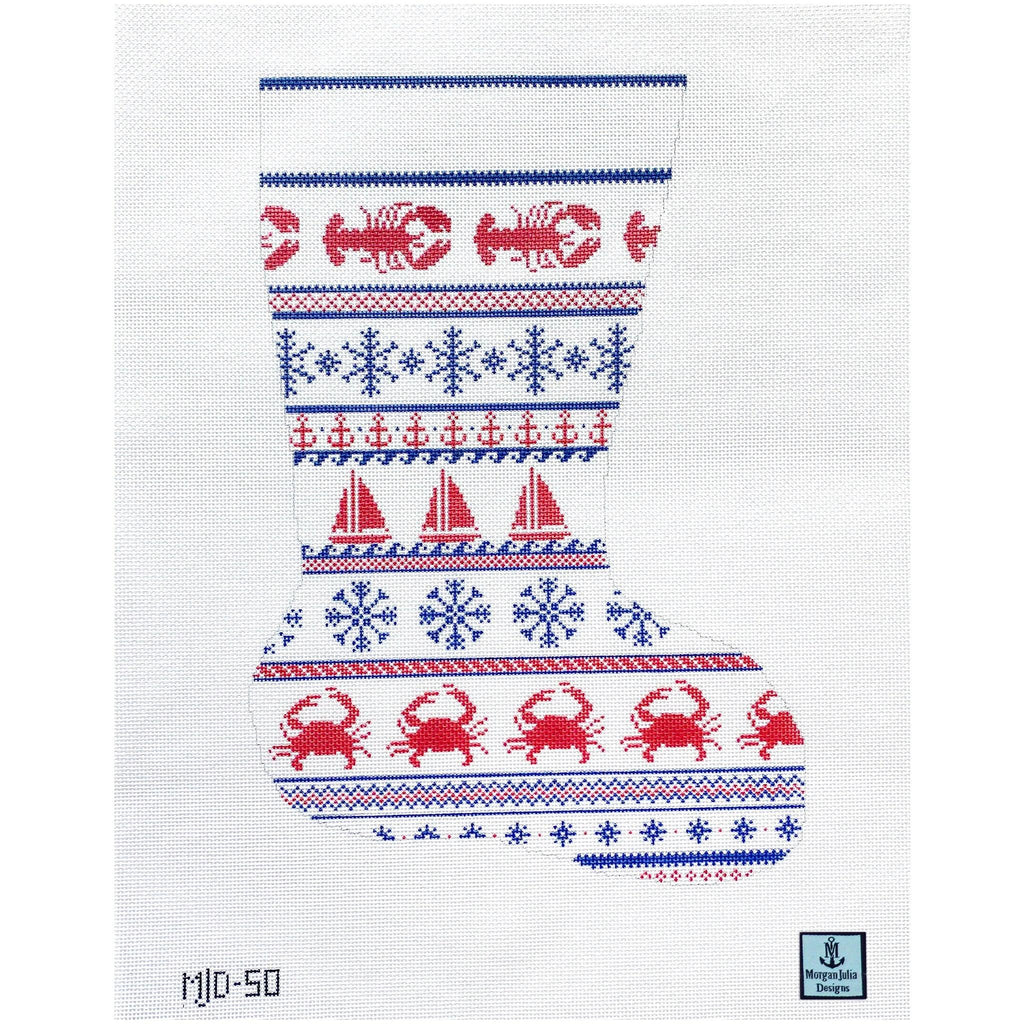 Fair Isle Needlepoint Christmas Stockings - NeedlePoint Kits and Canvas  Designs