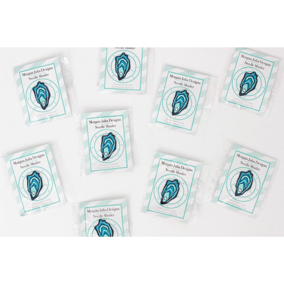 Oyster & Pearl Needle Minder [Needlepoint Canvas and Kit] [Morgan Julia Designs]