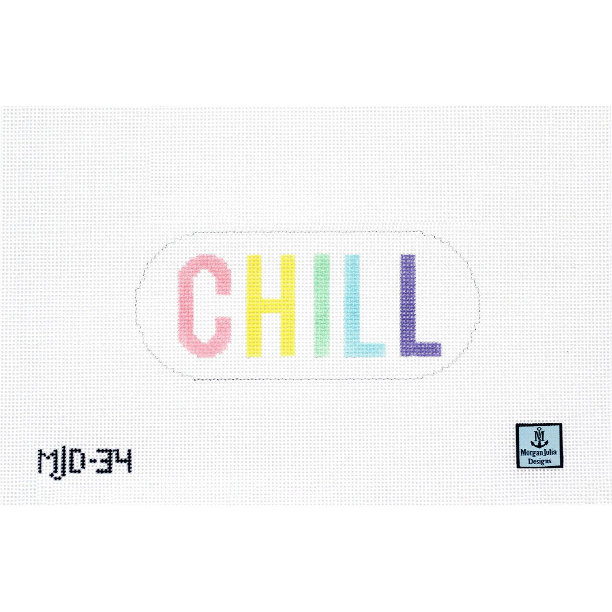 Pastel Chill Pill [Needlepoint Canvas and Kit] [Morgan Julia Designs]