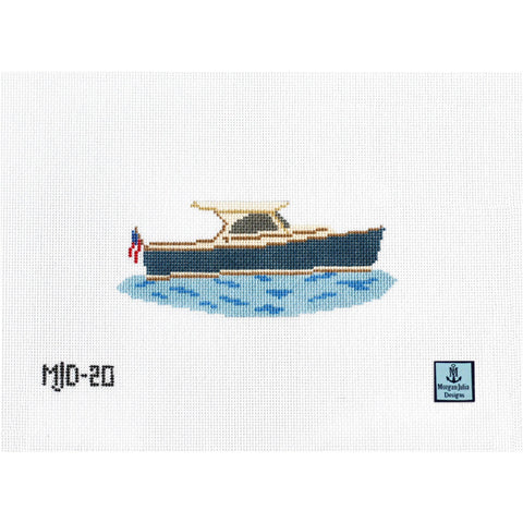 Picnic Boat [Needlepoint Canvas and Kit] [Morgan Julia Designs]