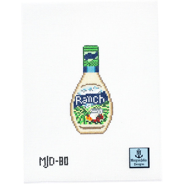 Ranch Dressing Bottle [Needlepoint Canvas and Kit] [Morgan Julia Designs]