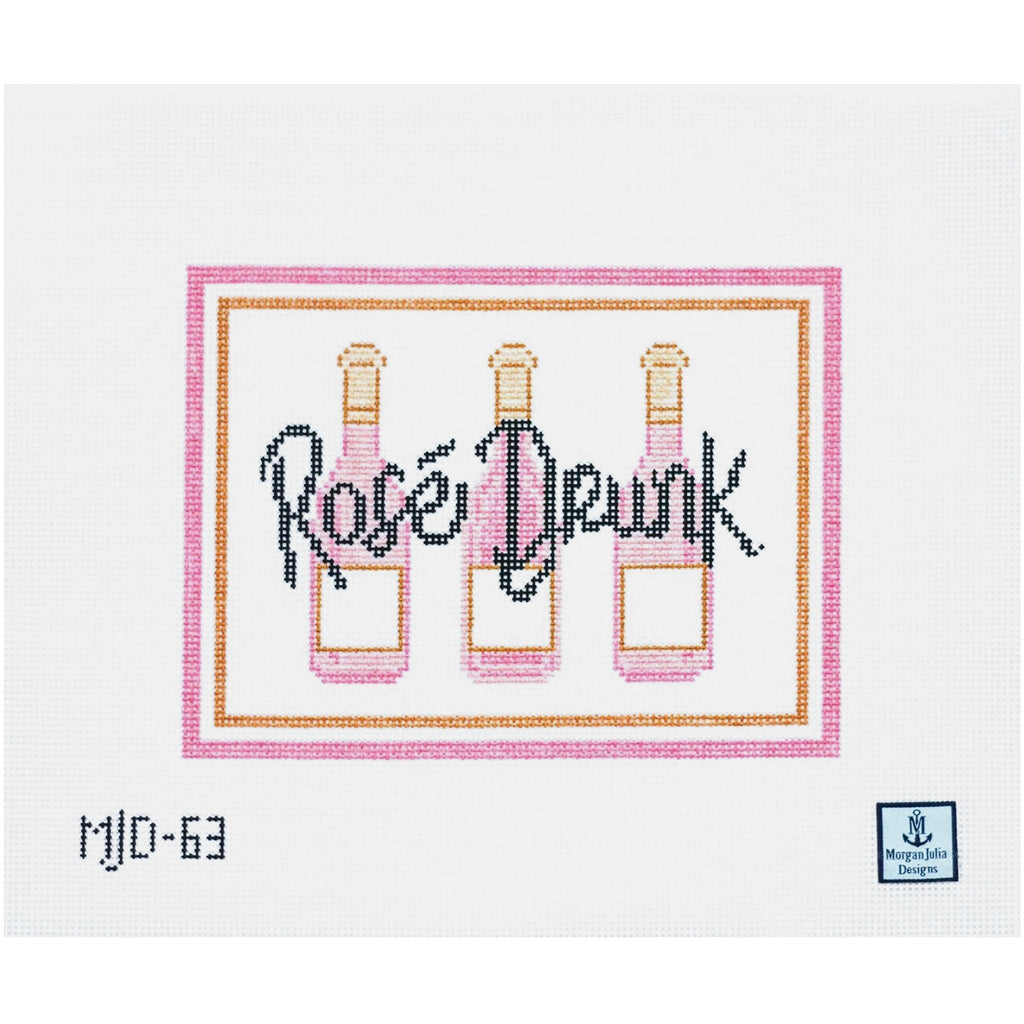 Rosé Drunk [Needlepoint Canvas and Kit] [Morgan Julia Designs]