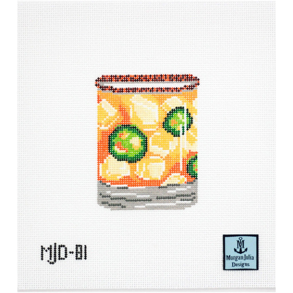 Spicy Margarita with Stitch Guide [Needlepoint Canvas and Kit] [Morgan Julia Designs]