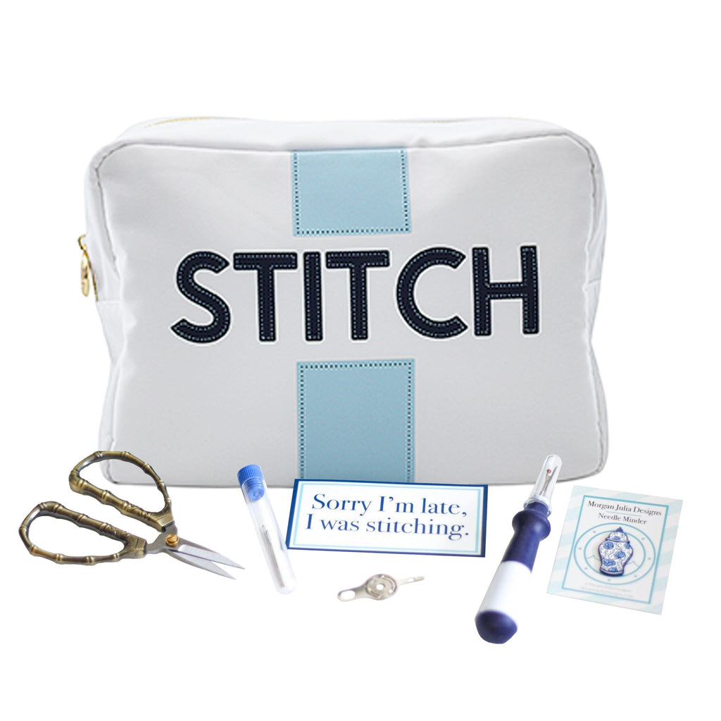 Stitch and Bitch Bag [Needlepoint Canvas and Kit] [Morgan Julia Designs]