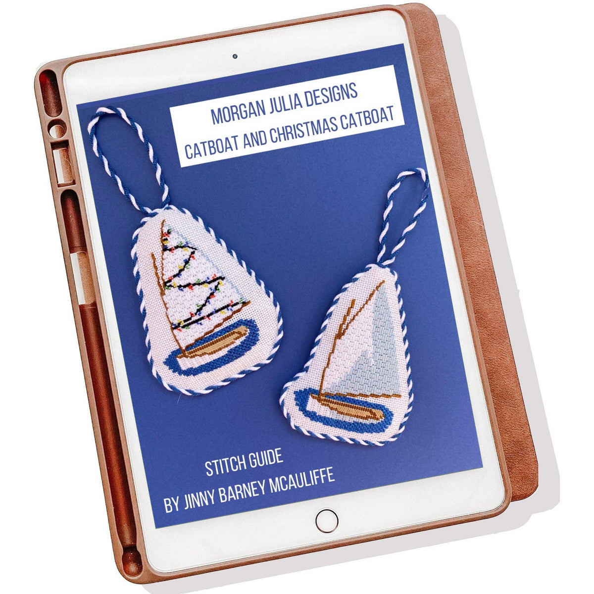 Stitch Guide for Catboat & Christmas Catboat Canvas [Needlepoint Canvas and Kit] [Morgan Julia Designs]