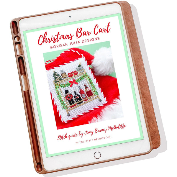 Stitch Guide for Christmas Bar Cart Canvas [Needlepoint Canvas and Kit] [Morgan Julia Designs]