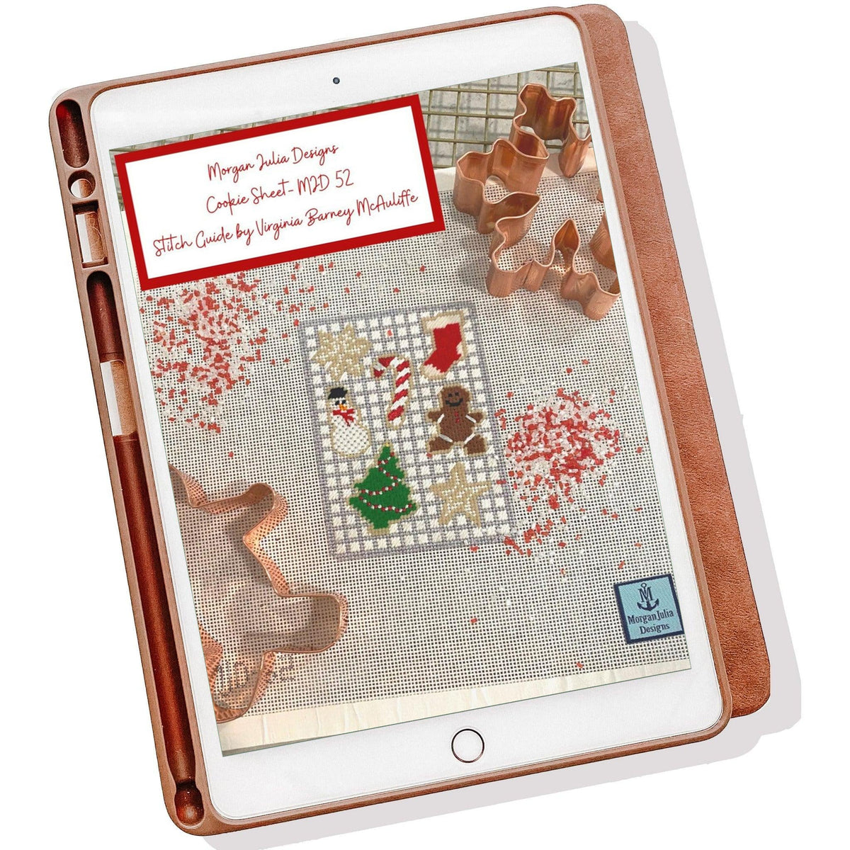 Stitch Guide for Christmas Cookies Canvas [Needlepoint Canvas and Kit] [Morgan Julia Designs]