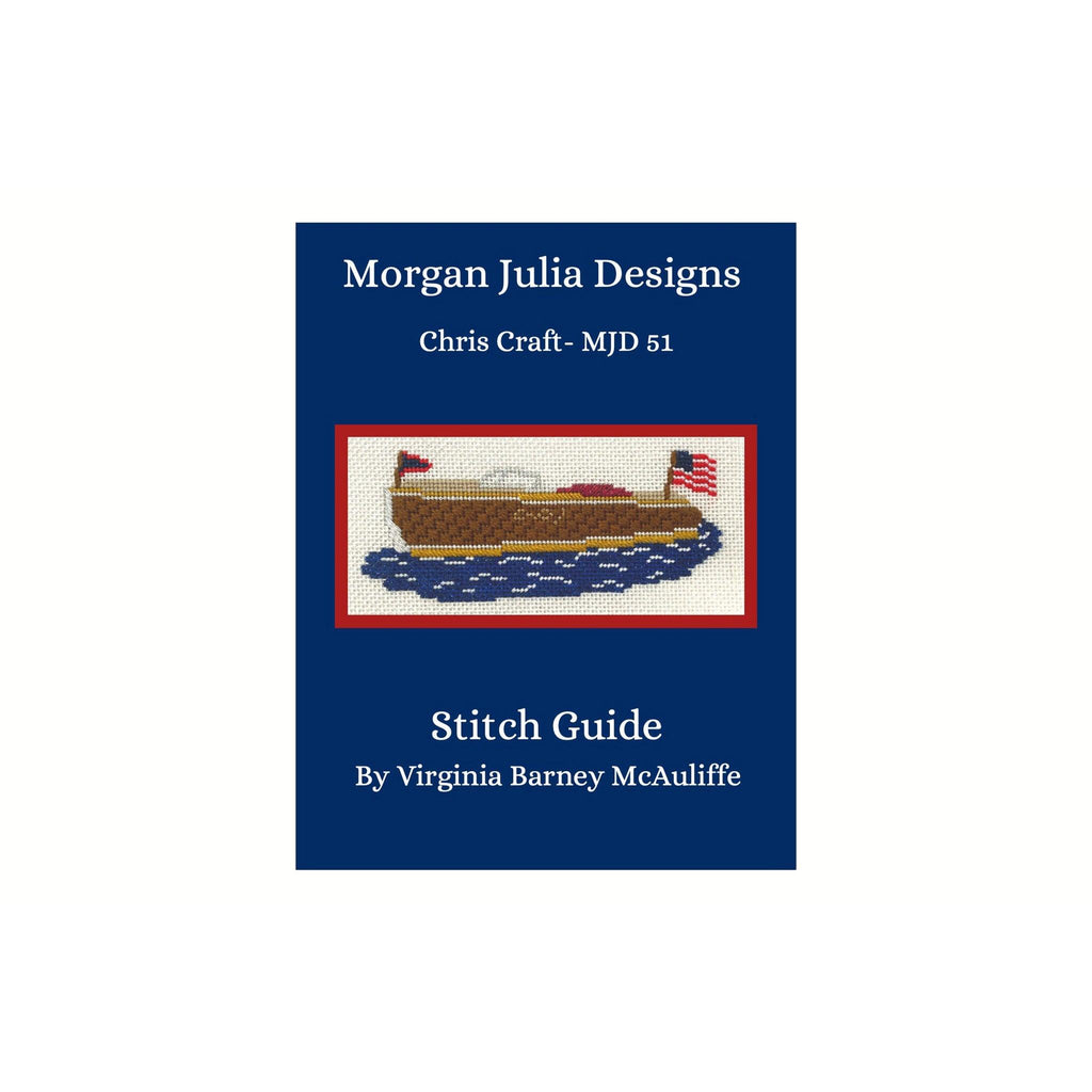 Stitch Guide for Wooden Boat Canvas [Needlepoint Canvas and Kit] [Morgan Julia Designs]