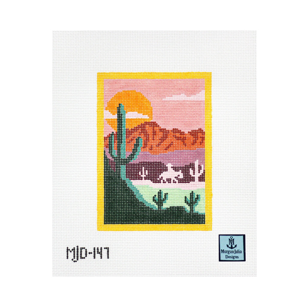Way Out West Postcard [Needlepoint Canvas and Kit] [Morgan Julia Designs]